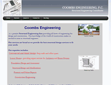 Tablet Screenshot of coombsengineering.com